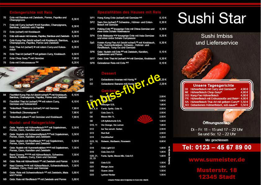 design flyer sushi