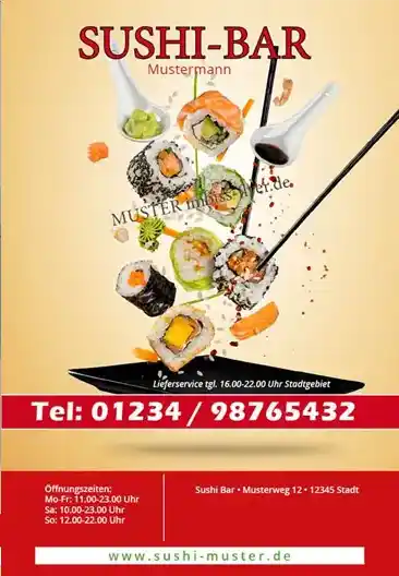 DIN A5 Sushi Flyer