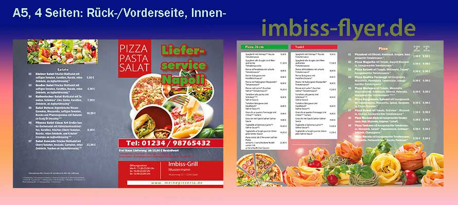 Menu Flyer Lieferservice