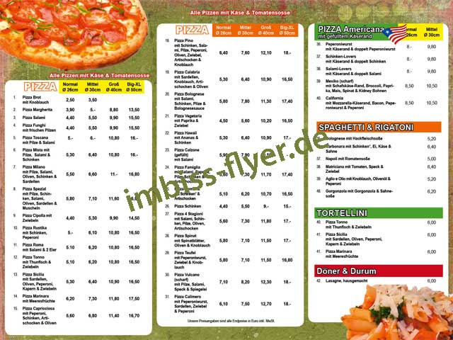 Pizza Flyer Innen