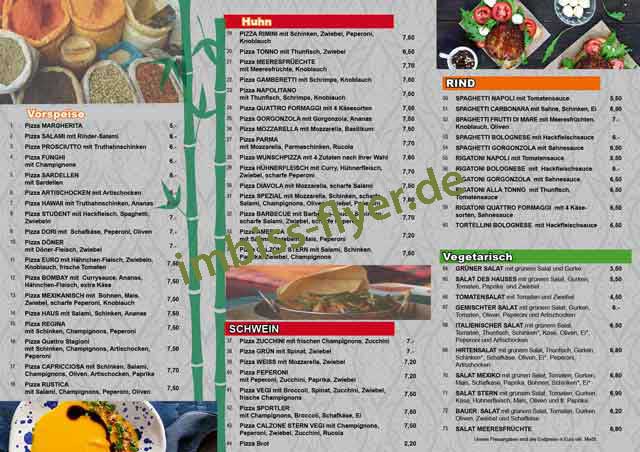 Flyer ind. Restaurant