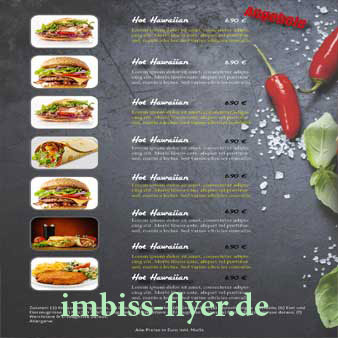 Beispiel Flyer Pizza